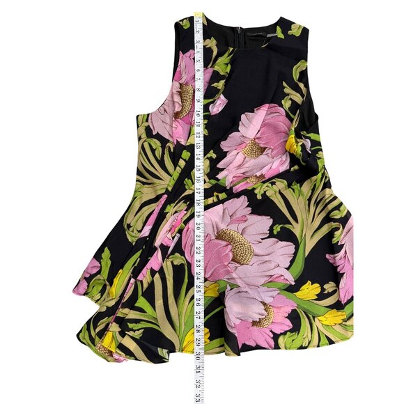 Natori Shinjo Floral Silk Blouse Black Sleeveless Top Womens Size 14 NEW $450 - Picture 5 of 7